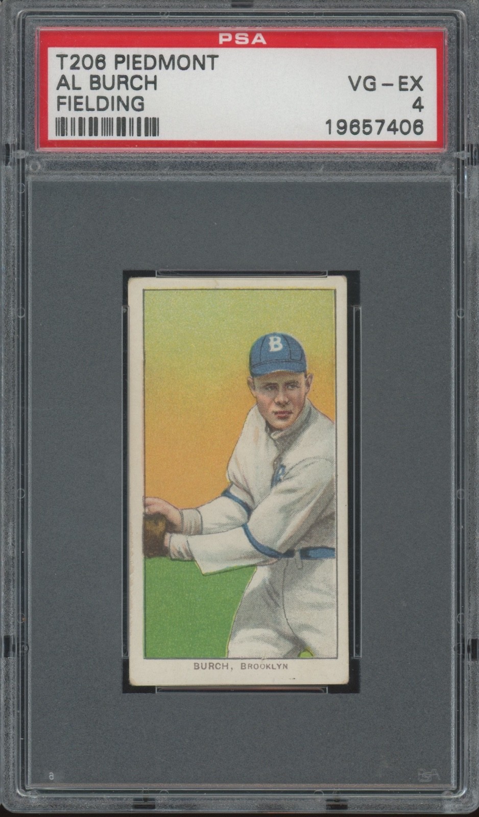 1909 T206 Piedmont Fielding Al Burch VG EX PSA 4