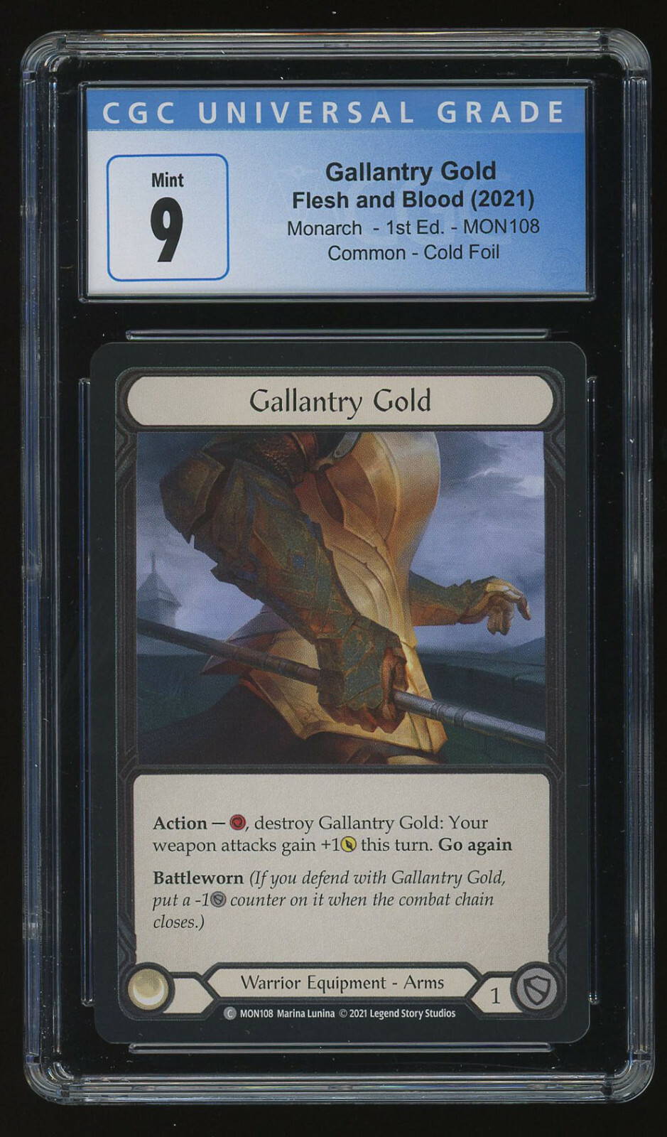 マジック：ザ・ギャザリング Gallantry Gold cold foil cf Gallantry Gold Cold Foil FLesh and Blood Monarch 1st Ed