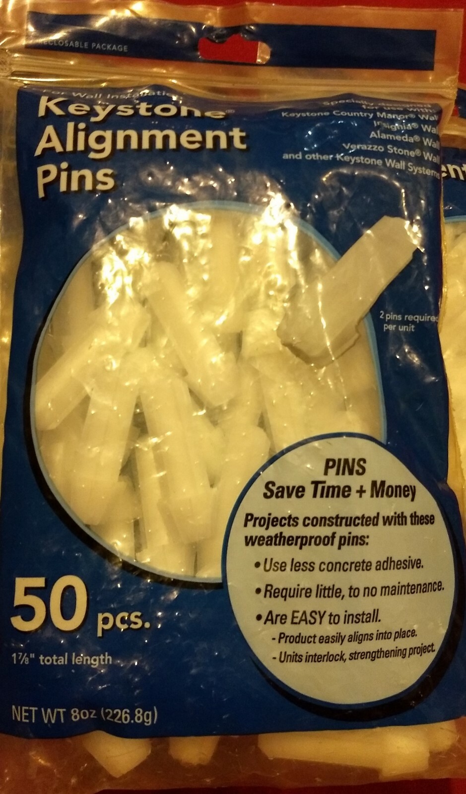 5 bags Keystone 1-7/8