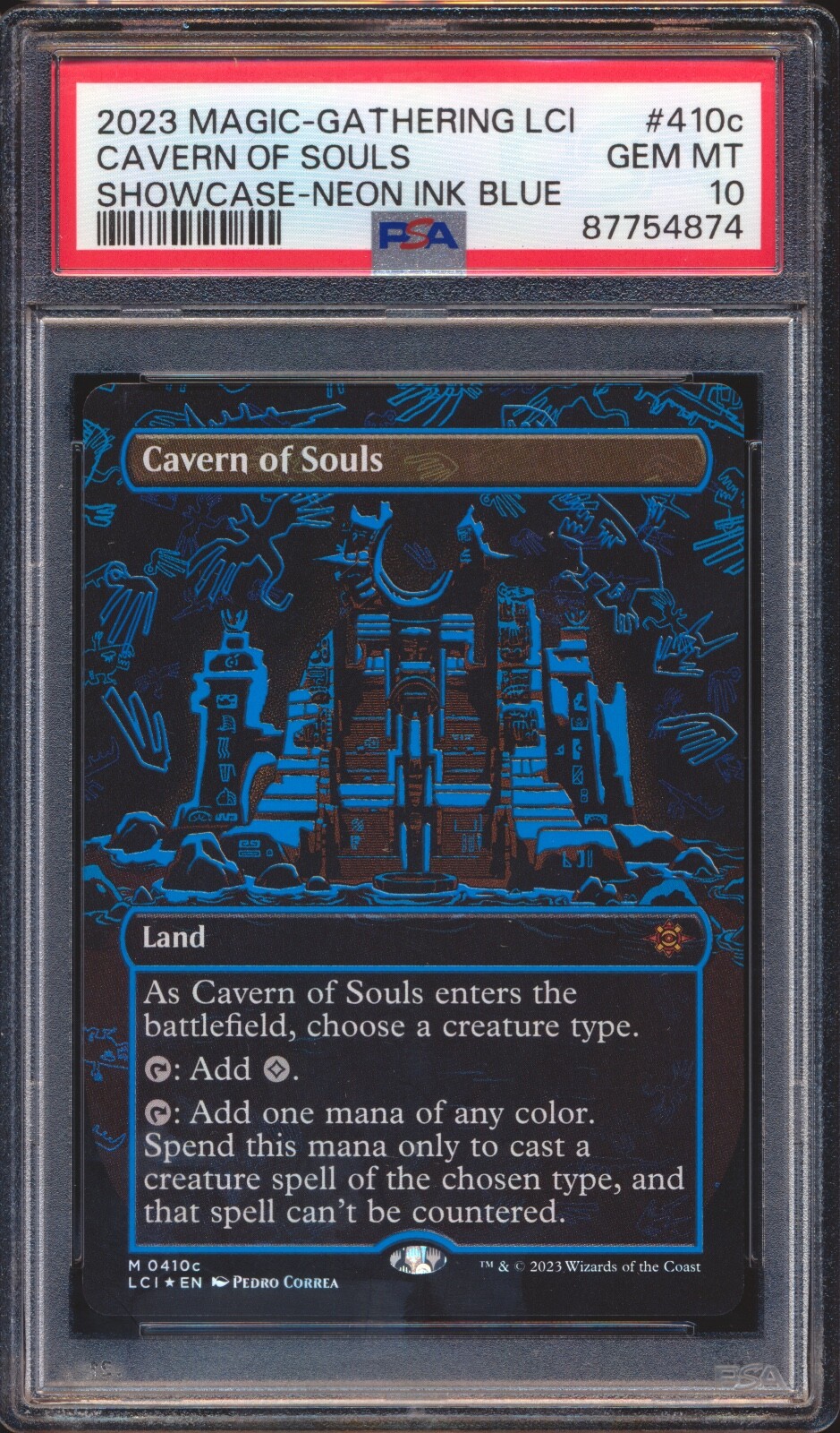 2023 MTG IXALAN CAVERN OF SOULS SHOWCASE NEON INK BLUE