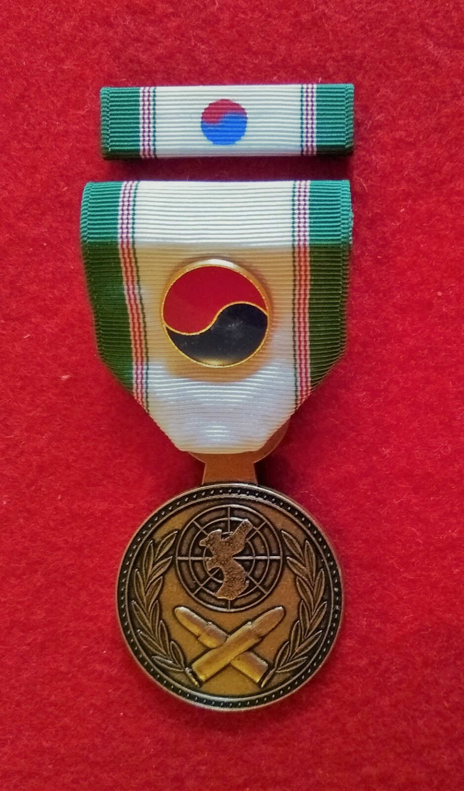 KOREAN WAR Service 3 Medals w. ribbons Earned By USMC Marine Corps Non-Anodized