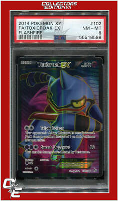 Flashfire 102 Full Art Toxicroak EX PSA 8