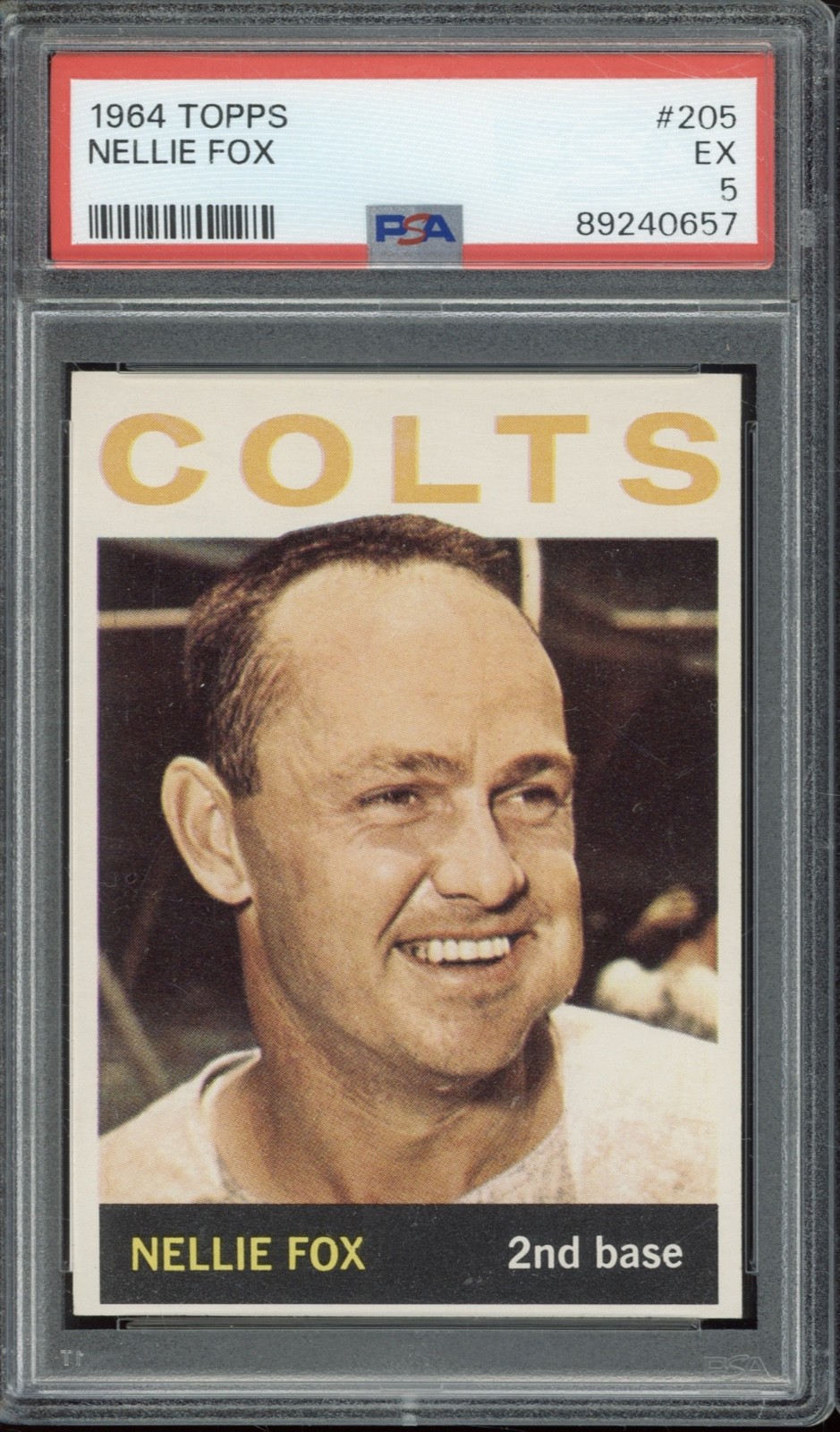 1964 Topps Baseball #205 Nellie Fox EX PSA 5