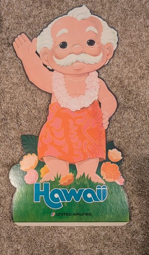 ユナイテッド航空 ハワイ路線販促用 サインボード メネフネ&Tiki 非売品 ユナイテッド航空 ハワイ路線販促用 サインボード メネフネ&Tiki