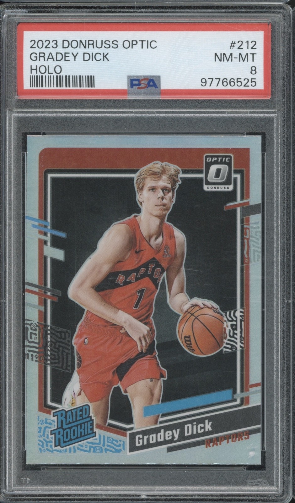 2023 Panini Donruss Optic Holo #212 Gradey Dick RC Rookie NM-MT PSA 8