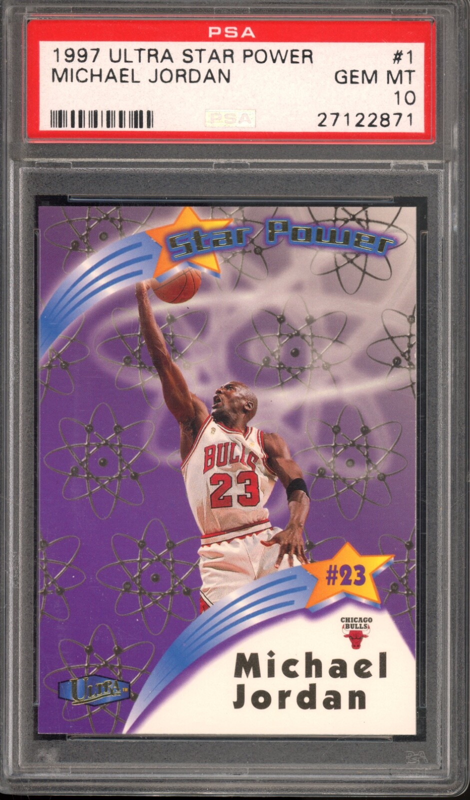 1997 Ultra Star Power #1 Michael Jordan PSA 10 Basketball 1997 Ultra Star Power #1 Michael Jordan PSA 10 Basketball
