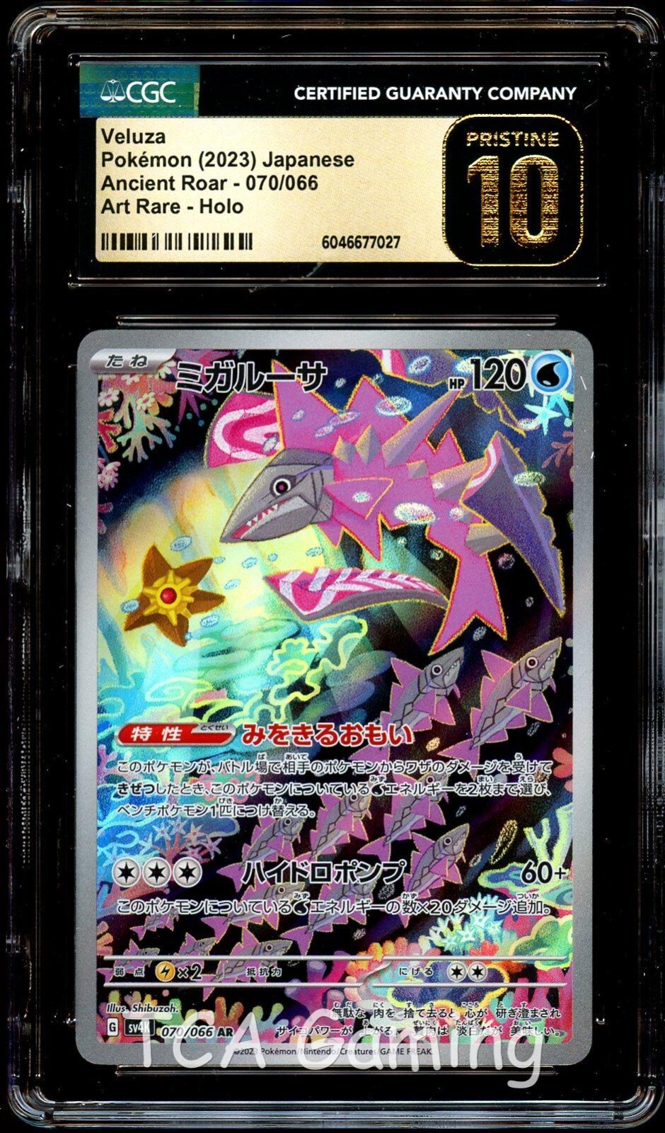 CGC10 PRISTINE ホエルオー AR CGC 10 PRISTINE Shiinotic 066/064 Art Rare Paradise Dragona