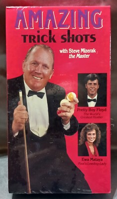 Amazing Trick Shots With Steve Mizerak Factory Sealed VHS Tape 1989