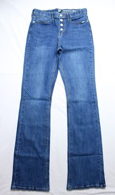 New York & Company Women's Tall High-Rise Barely Bootcut Jeans CA4 Blue Size 10