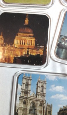 LONDON COASTER SET Vintage United Kingdom Drink Coasters ENGLAND UK