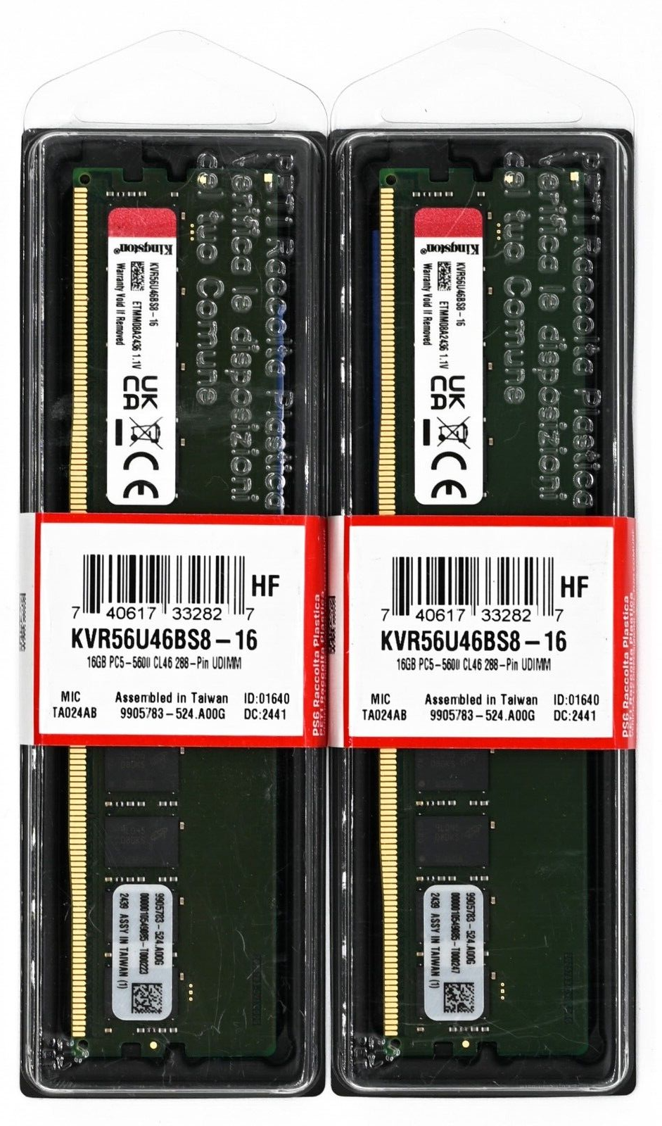 Kingston CBD48U40BS8MA-16 ✖️2 (32GB) 16GB DDR5 PC5-38400 SO-DIMM Kingston CBD48S40BS8MA-16 Laptop