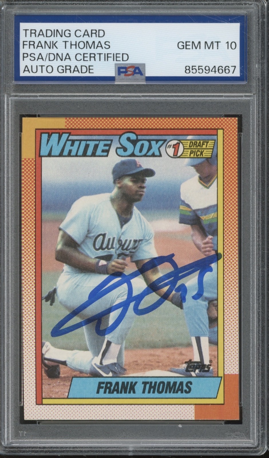 1990 Topps #414 Frank Thomas Auto Autograph RC Rookie Gem Mint PSA DNA 10 Auto