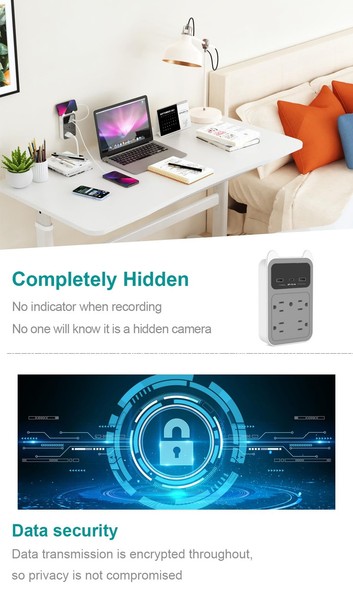 Spy Camera Charger| Hidden Camera Charger | Nanny Cam | 2K HD Wall Outlet Hid... - Image 4