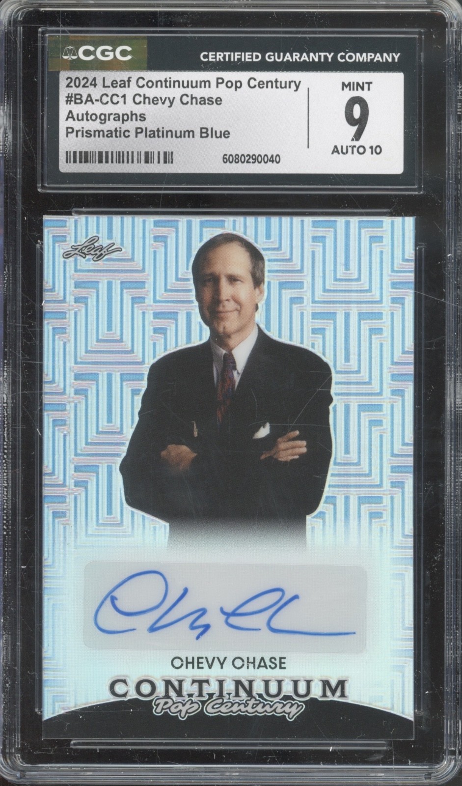 2024 Leaf Continuum Pop Century Blue Chevy Chase 15/25 Mint CGC 9 10 Auto