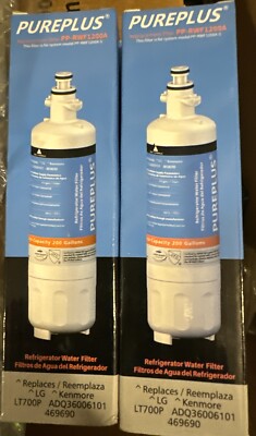 2 PurePlus PP-RWF1200A / PP-RWF1200AS Refrigerator Water Filter Replacement