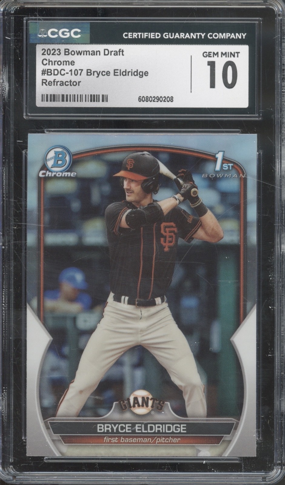 2023 Bowman Chrome Refractor Bryce Eldridge RC Rookie Gem Mint CGC 10
