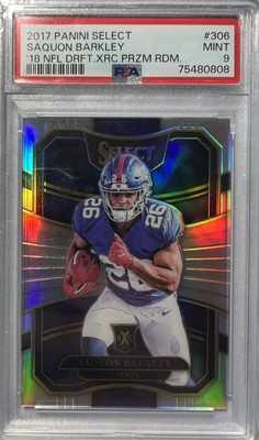 2017 Panini Select - 2018 XRC Silver Prizm RB1 #306 Saquon Barkley (RC)