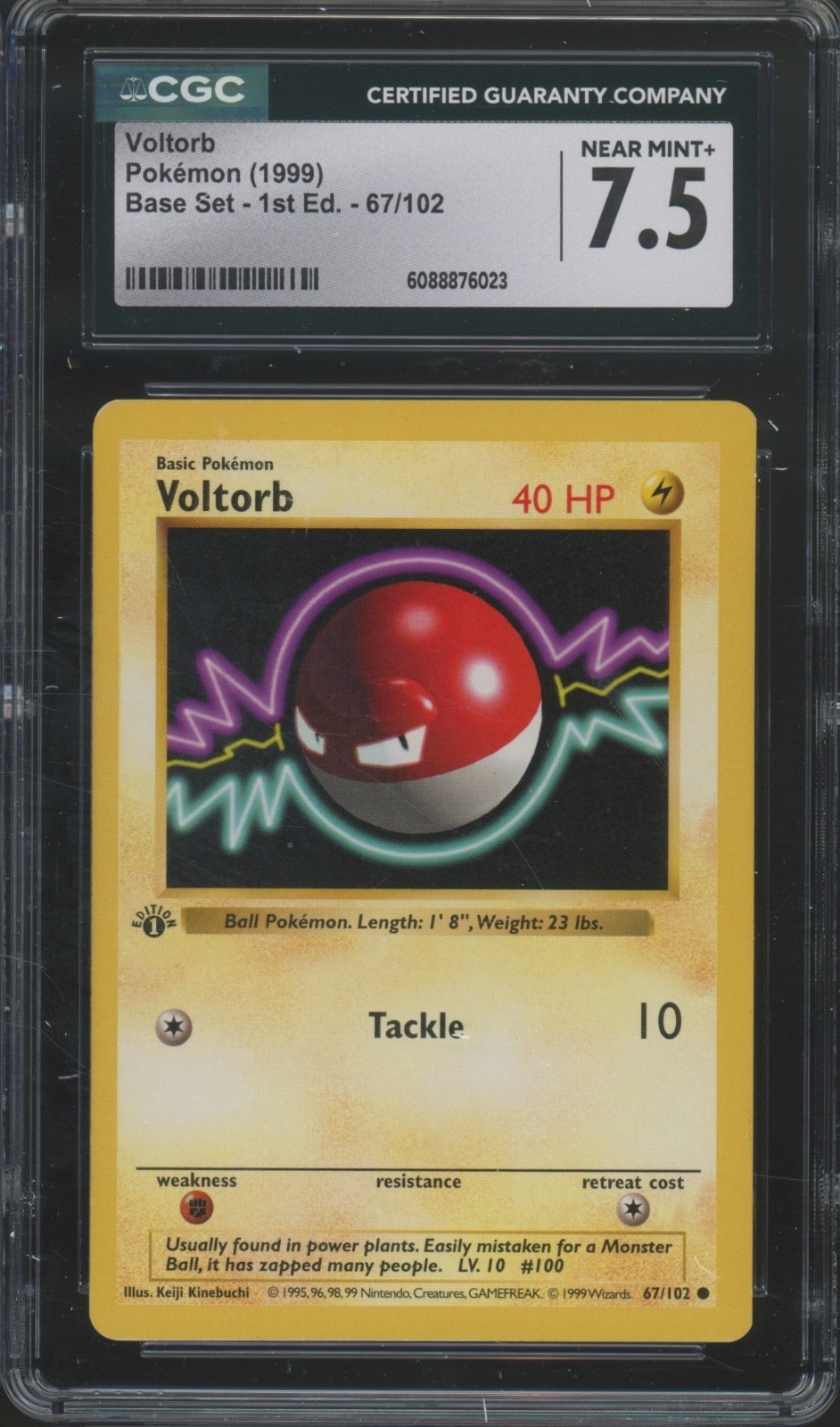 1999 Pokemon Base Set 1st Edition #67 Voltorb CGC 7.5