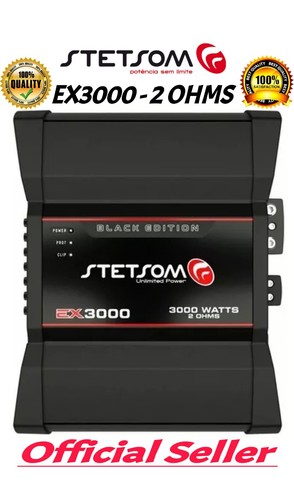 Stetsom EX3000 2オーム ブラック エディション アンプ Stetsom EX3000 Black EDITION Amplifier 3000 Watts Rms 2-OHMs