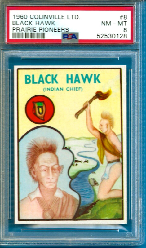1960 Colinville Ltd. Prairie Pioneers #8 Black Hawk Psa 8