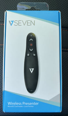 V7 Professional Wireless Presenter Laser Pointer 35Ft. Reach WP100024G19NB