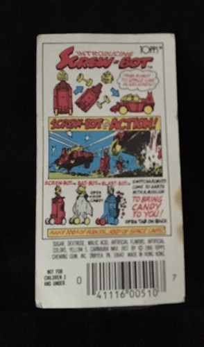 SEALED vintage 1986 Topps Switch-A-Robots BLAST-BOT candy container.