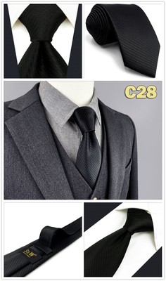 S&W SHLAX&WING Mens Tie Extra Long Necktie Silk Paisley Solid Blue Stripes