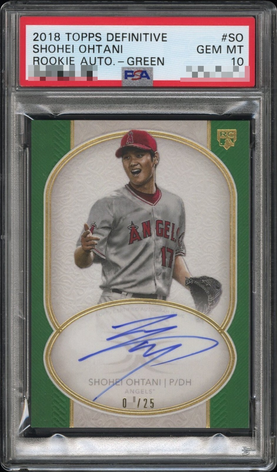 PSA 10 Shohei Ohtani 2018 Topps ROOKIE AUTO-GREEN Japan