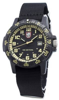Pre-owned Luminox Leatherback Sea Turtle Carbon Compound Case Xs.0333 Quartz Mens Watch