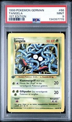 1999 Pokemon GERMAN 1st Edition Base Set Tangela 66/102 PSA 9 MINT