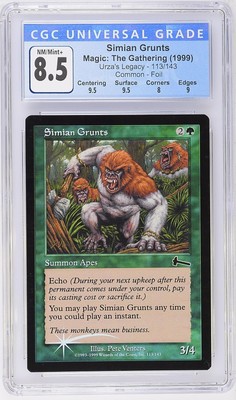 SIMIAN GRUNTS Urza's Legacy Foil C CGC 8.5 Graded MTG [Nostalgium]