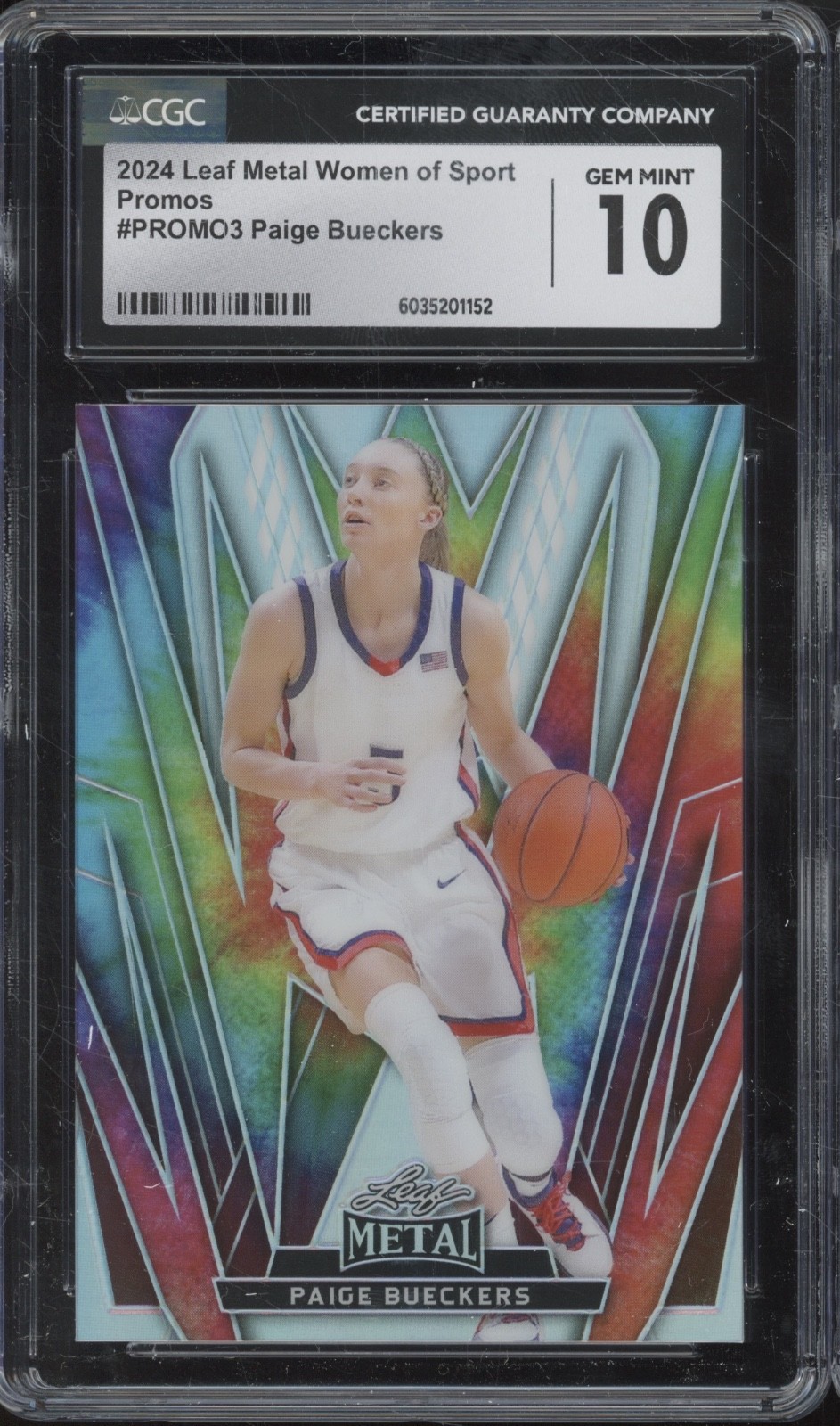 2024 Leaf Metal Women Of Sport Promo Paige Bueckers RC Rookie Gem Mint CGC 10