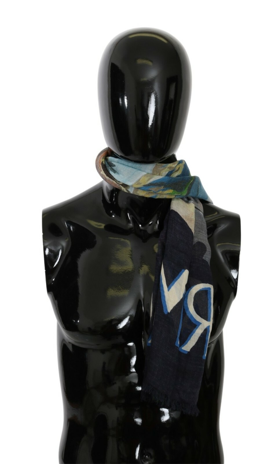 Pre-owned Dolce & Gabbana Scarf Modal Multicolor Taormina Wrap Shawl 135cm X 130cm $550