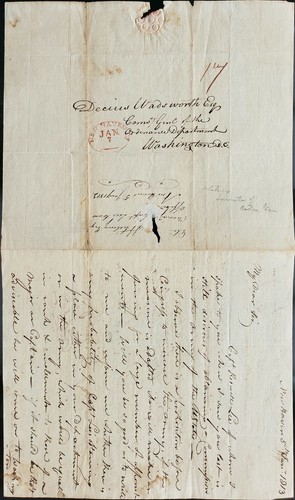 ELI WHITNEY LETTER SIGNED / AUTOGRAPH RARE WITH COA AUTHENTIC!