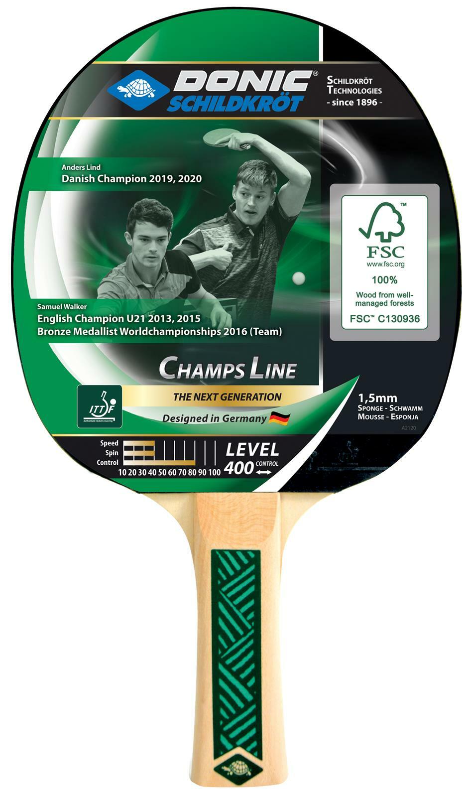 Donic Tischtennisschläger Champs Line 400 | Tischtennis Schläger TT Tabletennis