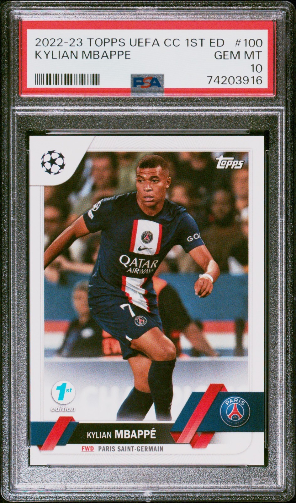 キリアン・ムバッペ　究極美品（22/23 TOPPS FINEST UEFA） 2022-23 Topps Finest UCL Prized Footballer Kylian Mbappe