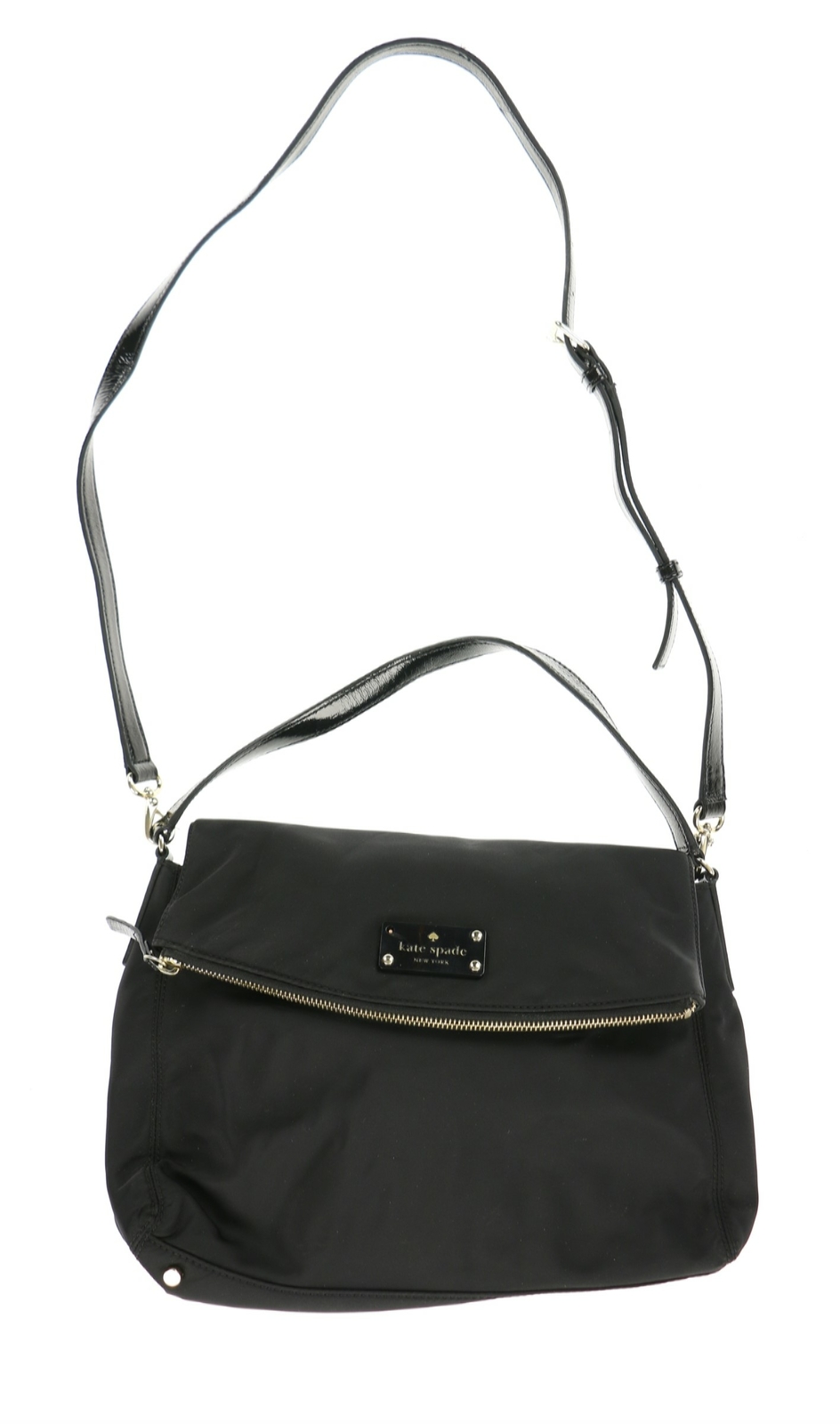 Kate Spade New York 243441 Womens Jan Nylon Crossbody Handbag Black Size 13x11x4