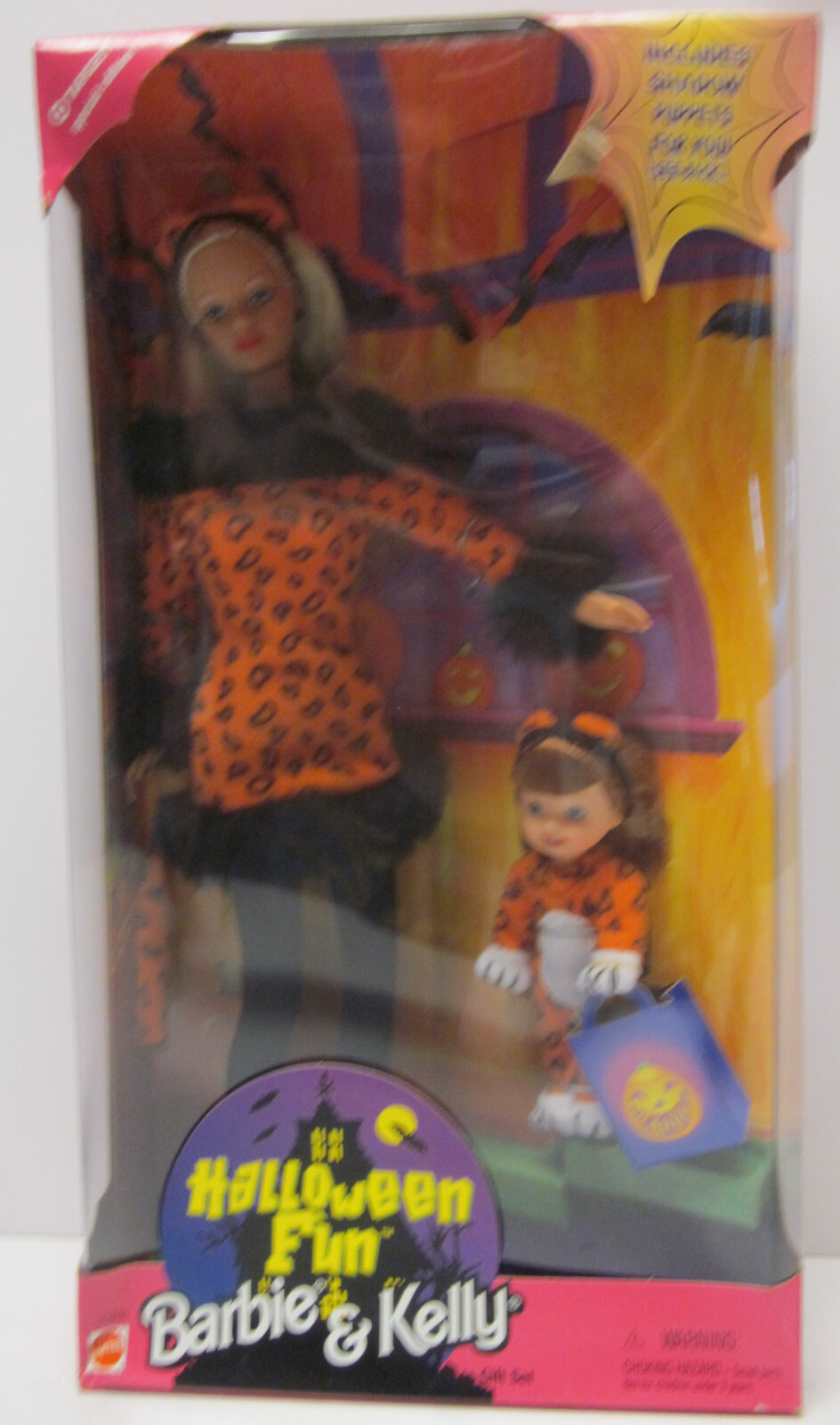 VINTAGE 1998 HALLOWEEN FUN BARBIE & KELLY DOLL MATTEL
