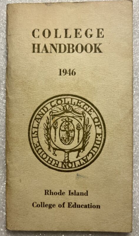 1946 Rhode Island College Of Education College Handbook Vintage Collectible