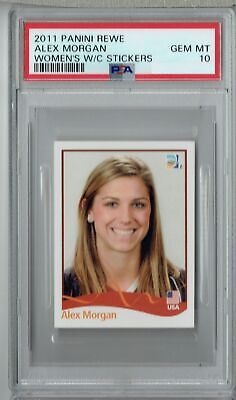 PSA 10 GEM-MT Alex Morgan 2011 Panini REWE Rookie Card Women's World Cup Germany. rookie card picture