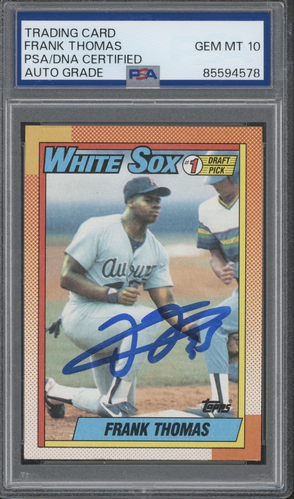 1990 Topps #414 Frank Thomas Auto Autograph RC Rookie Gem Mint PSA DNA 10 Auto