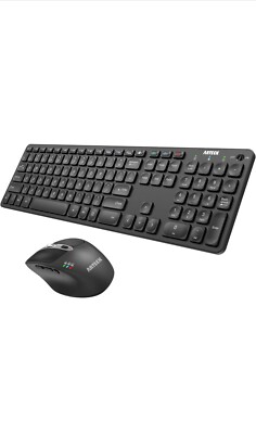 Arteck Universal Multi-Device Bluetooth Keyboard and Mouse Full Size Wireless