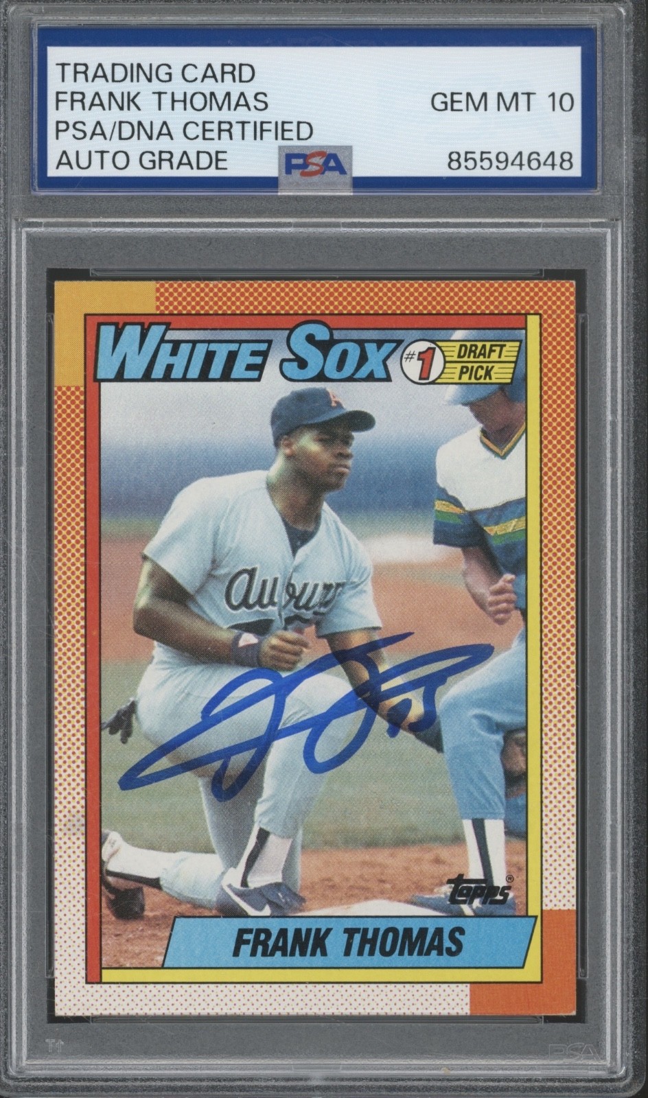 1990 Topps #414 Frank Thomas Auto Autograph RC Rookie Gem Mint PSA DNA 10 Auto