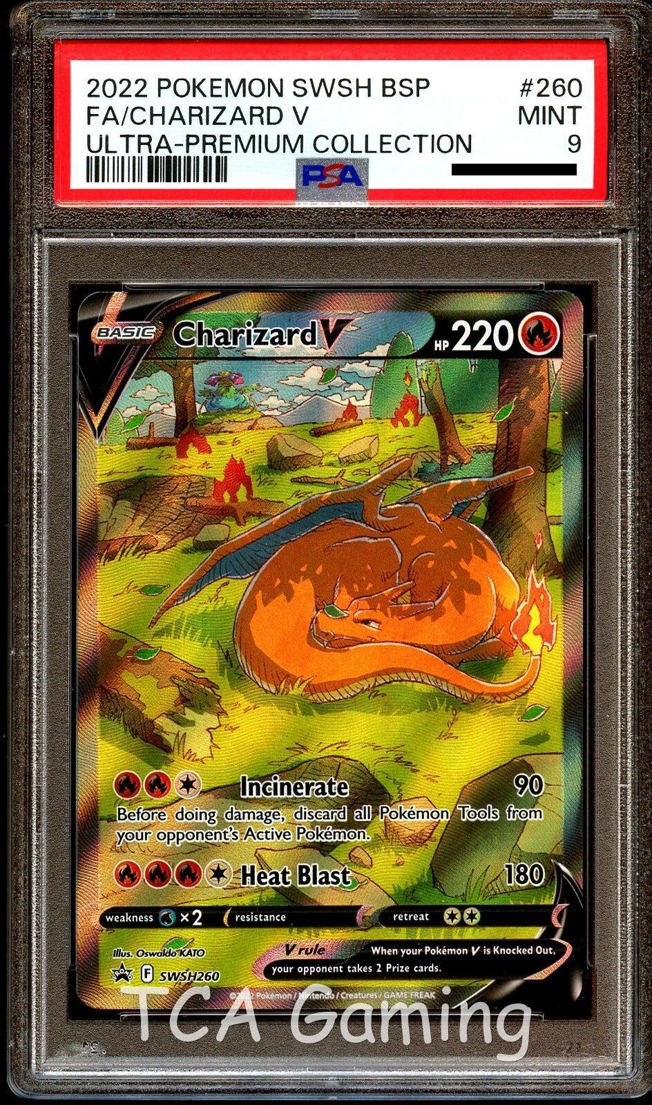 PSA 9 MINT Charizard V SWSH260 FULL ART HOLO PROMO Pokemon