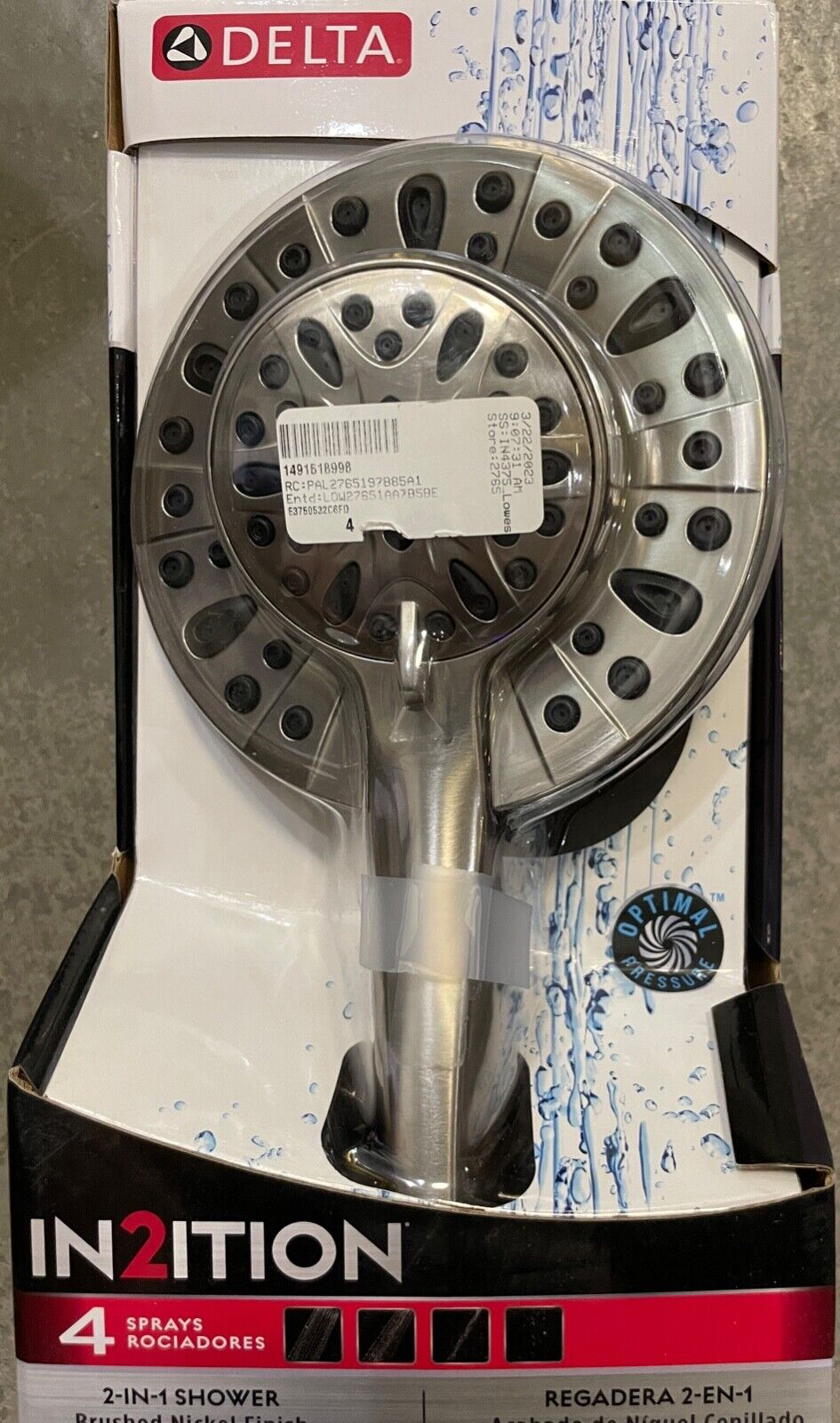 4 Spray Brushed Nickel Finish 75490sn