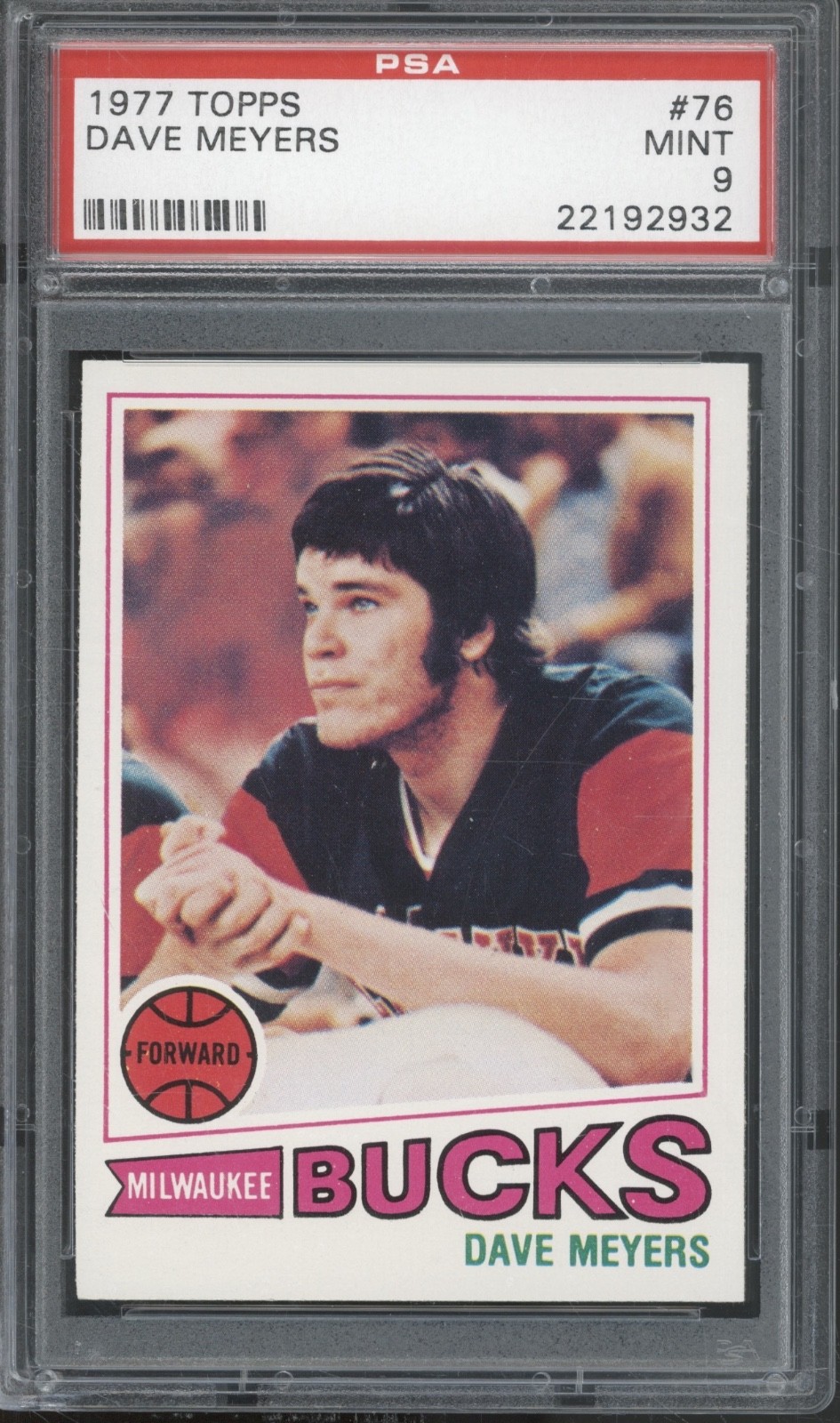 1977 Topps Basketball #76 Dave Meyers Mint PSA 9