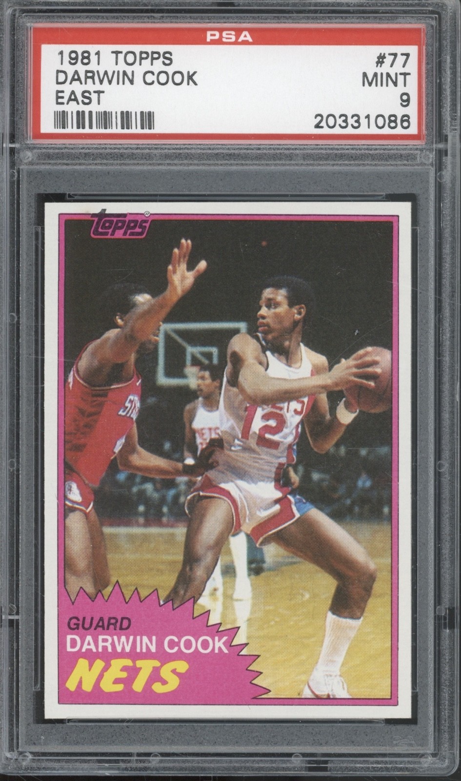 1981 Topps Basketball East #77 Darwin Cook RC Rookie Mint PSA 9