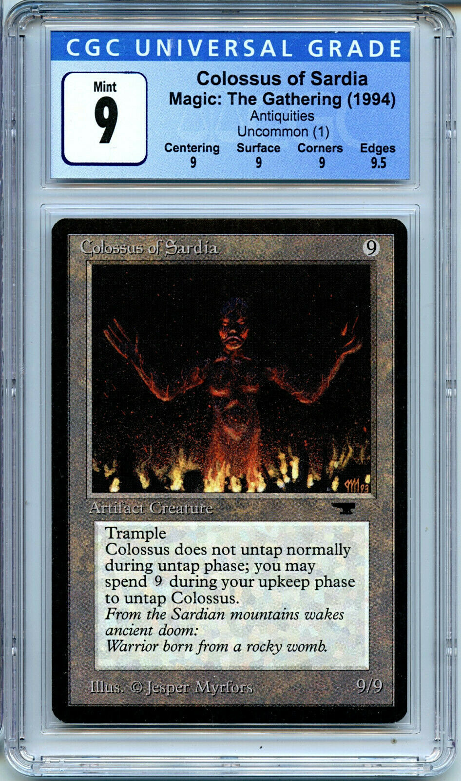 MTG Antiquities Colossus of Sardia CGC 9.0 (9) magic card