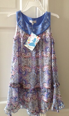NWT Disney D-Signed Girls S(7/8) Alice in Wonderland lined Dress CUTE!