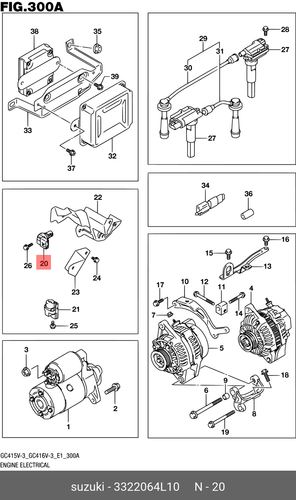 Genuine OE Sensor Assembly Crankshaft Position 3322064L10